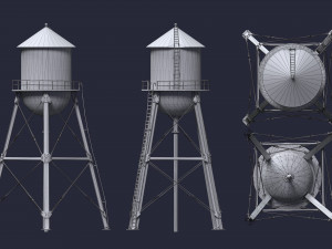 Water Tower Model 3D