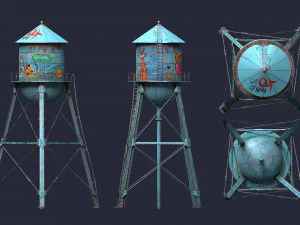 Water Tower 3D Model