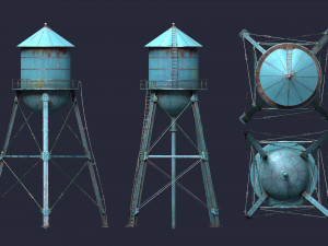 Water Tower Model 3D