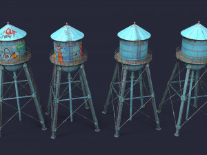 Water Tower Model 3D