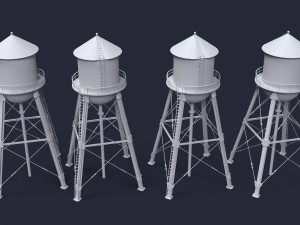 激安！特価品 Water Tower 3D Model in Environment 3DExport アート・デザイン・音楽