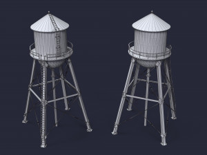 Water Tower Model 3D
