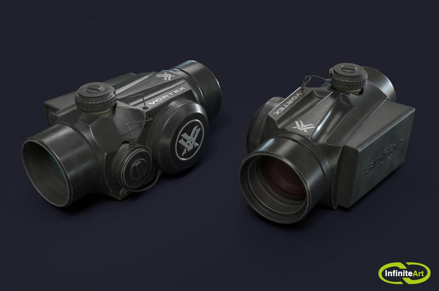 Gun sights Collimator sight 3D Model .c4d .max .obj .3ds .fbx .stl .blend 