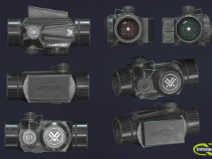 Gun sights Collimator sight Modello 3D