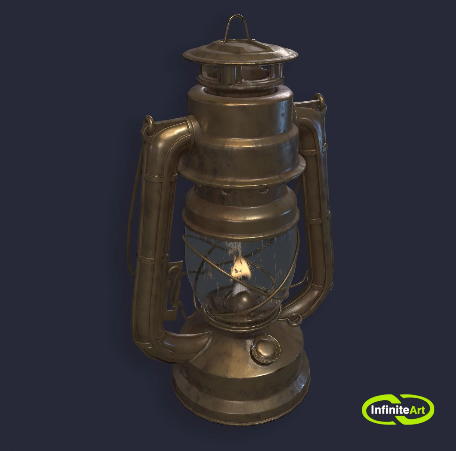 L&aacute;mpara de aceite Modelo 3D .c4d .max .obj .3ds .fbx .stl .blend 