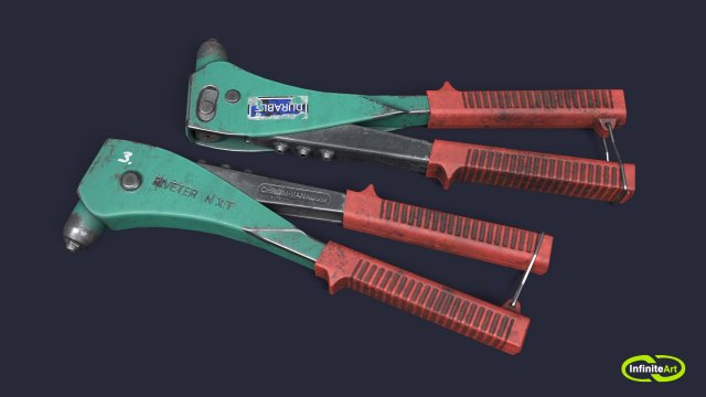 Riveter Model 3D .c4d .max .obj .3ds .fbx .stl .blend 