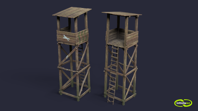 Observation tower Modello 3D .c4d .max .obj .3ds .fbx .stl .blend 