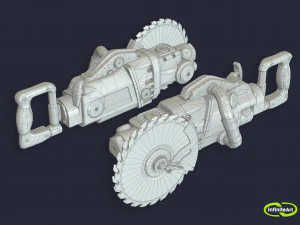 Sierra circular de motosierra Modelo 3D