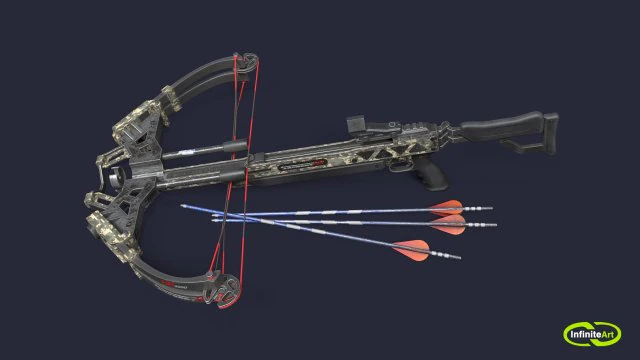 Crossbow 3D Model .c4d .max .obj .3ds .fbx .stl .blend