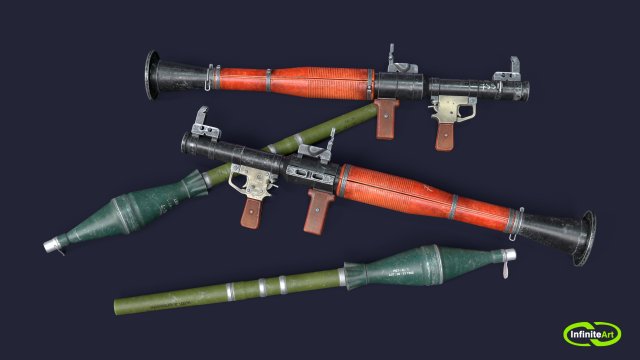 RPG 7B 3D Model .c4d .max .obj .3ds .fbx .stl .blend 
