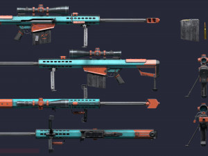 Sniper Rifle Modello 3D