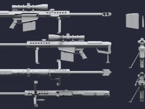 Sniper Rifle Modello 3D