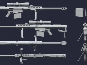 Fucile da cecchino Modello 3D