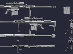Sniper Rifle Modello 3D