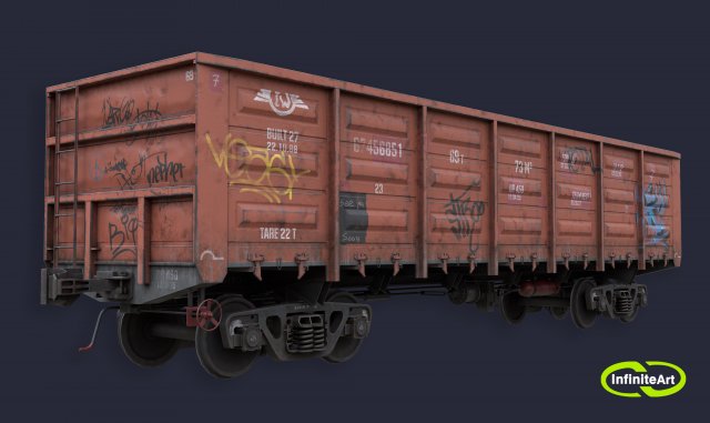 Railway carriage 3Dモデル .c4d .max .obj .3ds .fbx .stl .blend 
