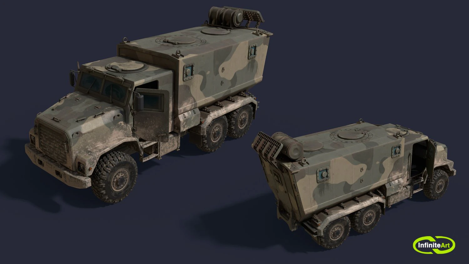 Cargo Truck 3D Model .c4d .max .obj .3ds .fbx .stl .blend