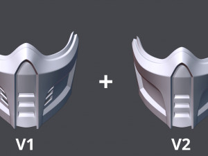 Samurai Mask 2 version 3D 打印模型