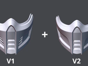 Samurai Mask 2 version 3D Print Model