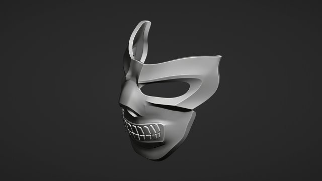 Black Mask for 3D print Modèles 3D en vedette .c4d .max .obj .3ds .fbx .stl .blend 