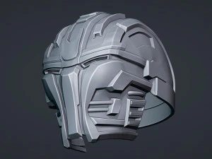 Cyborg Helmet 3D Print Model