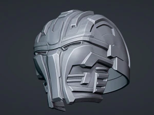 Cyborg Helmet 3D Print Model