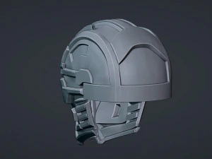 Cyborg Helmet 3D Print Model