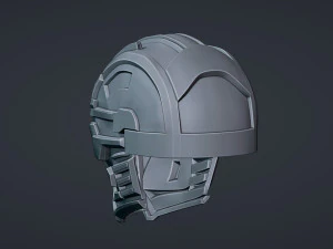 Cyborg Helmet 3D Print Model