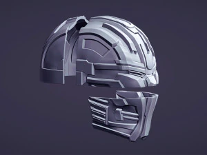 Cyborg Helmet 3D Print Model