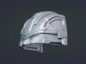 Cyborg Helmet 3D Print Model