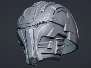 Cyborg Helmet 3D Print Model