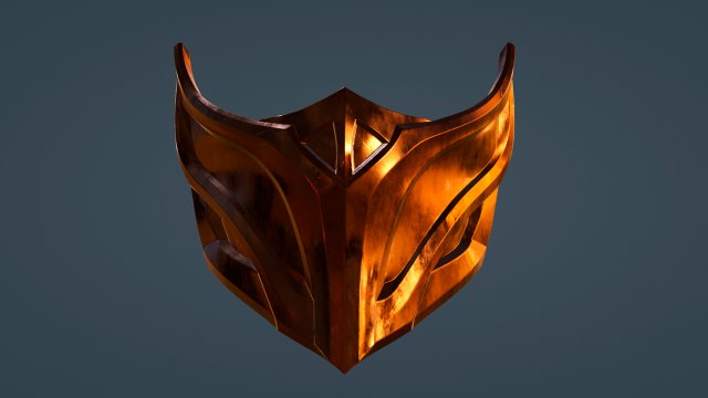 Samurai Mask 3Dプリントモデル .c4d .max .obj .3ds .fbx .stl .blend 