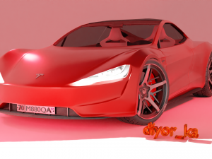 Tesla roadster 3D Model
