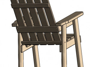 Country chair 3D Modell