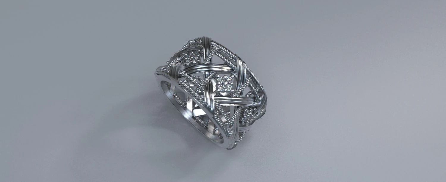 Replica brand ring 3D Print Model .c4d .max .obj .3ds .fbx .stl .blend 