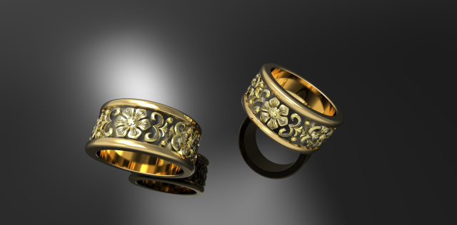 Patterned ring 1 Modèles 3D en vedette .c4d .max .obj .3ds .fbx .stl .blend