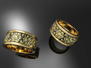 Gemusterter Ring 1 3D Druckmodell