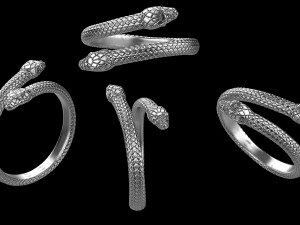SNAKE RING DESIGN VVV Modello di stampa 3D