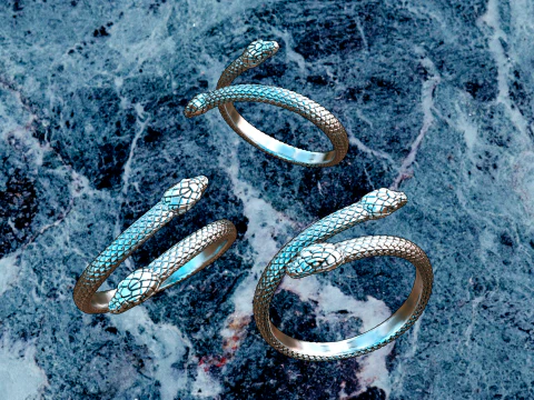 ДИЗАЙН КІЛЬЦЯ ЗМІЯ VVV 3D Принт Модель