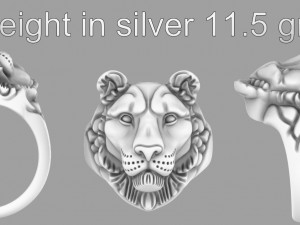 Lioness ring vvv 3D 프린트 모델