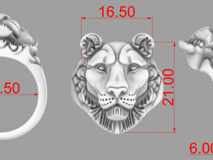 Lioness ring vvv 3D 프린트 모델