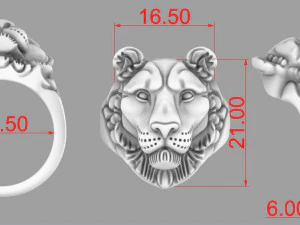 Lioness ring vvv 3D Print Model