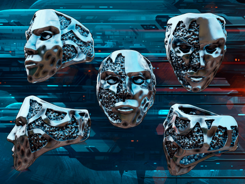 Ring mask design vvv Modello di stampa 3D