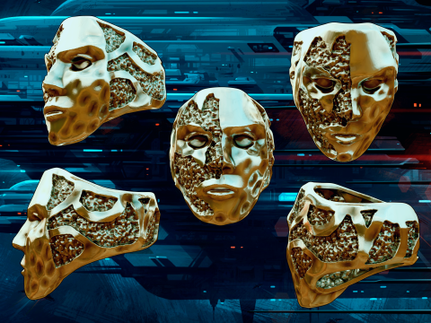 Ring mask design vvv 3D Baskı Modeli