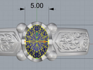 Oval stone ring vvv 3D-printmodel