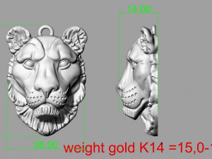 Lioness vvv pendant 3D-Druckmodell