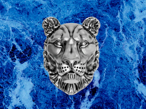 Dişi aslan vvv kolye 3D Baskı Modeli