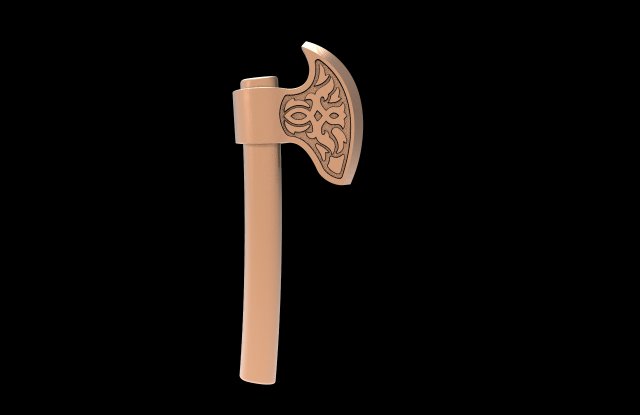 Hatchet Model Cetak 3D .c4d .max .obj .3ds .fbx .stl .blend