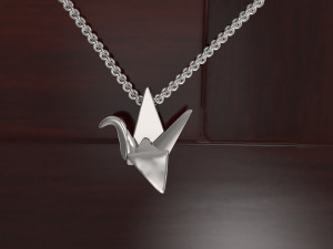 Origami crane pendant 3D 프린트 모델