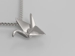 Origami crane pendant 3D Print Model