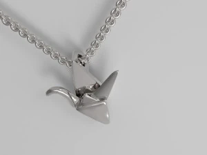 Origami crane pendant 3D Print Model